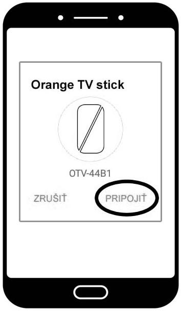 10 Otvorte aplikáciu Orange TV stick, zatvorte zobrazeného