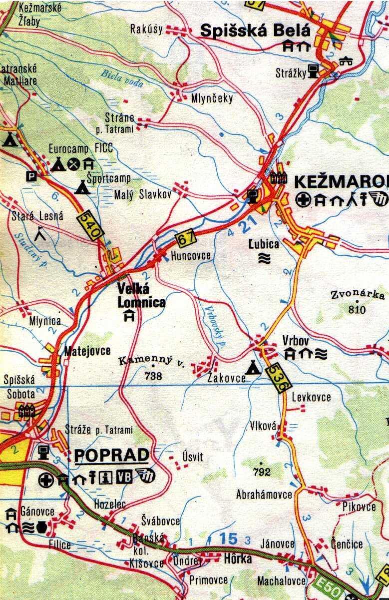 Doprava: autobusom SAD Poprad Tatranská