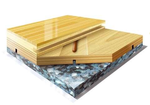 Testovanie podlahy Príklad výsledkov plošne odpruženej podlahy Tento dopad je možné eliminovať použitím drevenej parkety, kde medzi jednotlivými lamelami je pružný tmel.