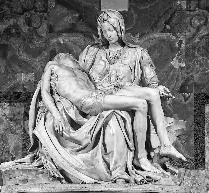 Preto sa musel tento moment dostať aj do prežívania viery spoločenstva viery. Michelangelova Pieta je vyjadrením odvrátenej strany materstva, ktoré ostáva nepochopenou či neprijatou výzvou.