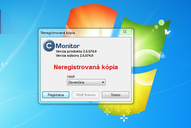 CM portál komunikuje iba so zaregistrovaným C-Monitorom. Nezaregistrovaný C-Monitor nemá licenciu, a preto je možné používať komponenty aplikácie len obmedzene.