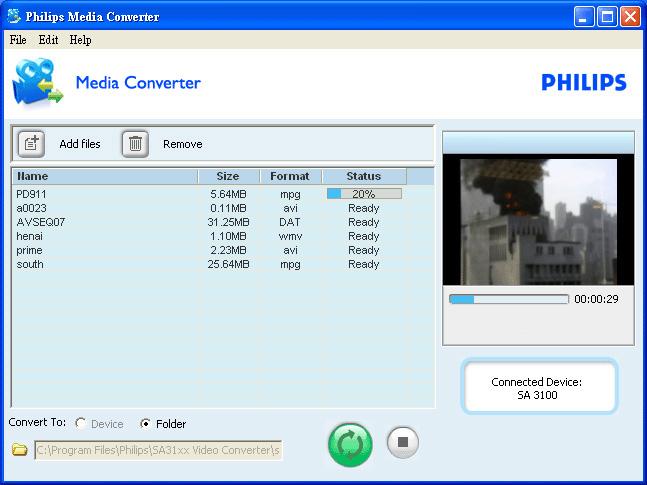 4.3 Video 4.3.1 Prenos videí z počítača do prehrávača Prehrávač podporuje formát videa.smv.