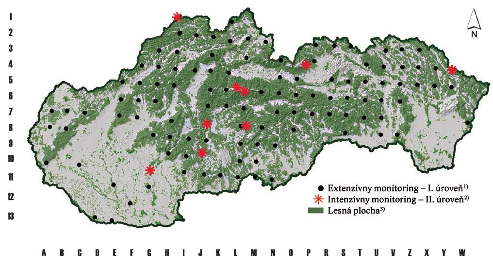 a získavanie objektívnych informácií o stave lesných ekosystémov v presne definovaných časových a priestorových podmienkach. Trvalé monitorovacie plochy (TMP) boli založené postupne v r.