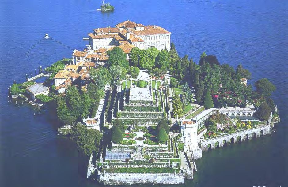 Izolla Bella na ostove Lago Maggiore Klasicistické záhrady Vplyvom obchodníkov a manželiek panovníkov, ktoré si pozývali umelcov zo svojich rodných krajín sa umenie renesancie a baroka prenieslo do