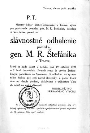 V našich dejinách nemáme veľa takých velikánov, ktorí urobili viac pre slovenský národ a zrod československej štátnosti ako práve on. Aký mal však vzťah Milan Rastislav Štefánik k Trnave?