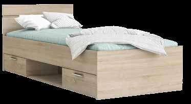 (odporúčaná výška 16 cm) - výška sedu cca 51 cm - čelo postele slúži ako