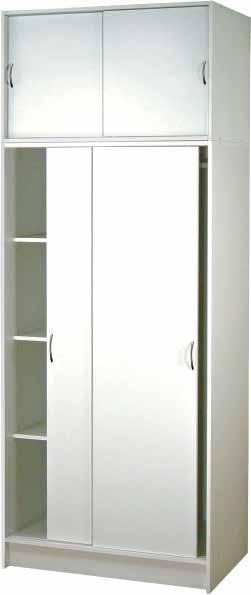 biela 102,00 138 58 55 cm Skriňa s posuvnými dverami - 3323B