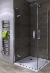 Systém sprchovacích kútov GERMAN QUALITY BEZRÁMOVÉ PREVEDENIE TWIST od 899,00 169,60 od 100 167,0 Sprchovací kút štvrťkruh, profil strieborný lesklý, sklo číre, Anti-Plaque ROZMER INT.