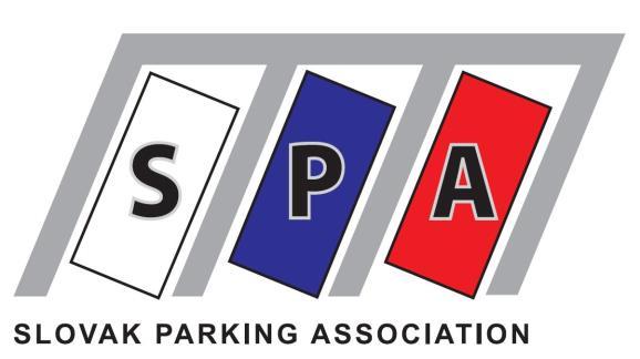 Slovenská parkovacia asociácia - SPA SPA vznikla v r. 2004 ako voľné združenie - nezisková organizácia prevádzkovateľov parkovacích miest s min. počtom 50 parkovacích miest.