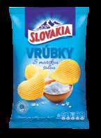 Slovakia Vrúbky zemiakové lupienky 2 druhy 65 g jednotková cena 12,15