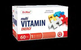 Vitamíny a minerály Obsahuje aj luteín! multivitamin ENERGY 60 tbl multivitamin GENERATION 50+ 60 tbl Väčšina vitamínov a minerálov je obsiahnutá vo výške 100 % odporúčanej dennej dávky.