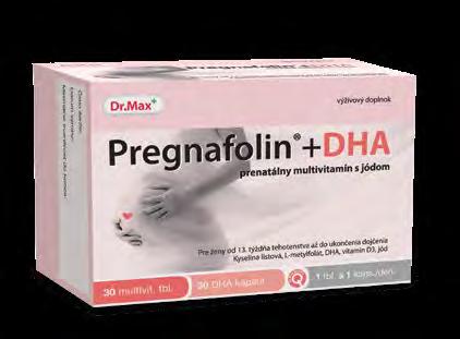Pregnafolin + DHA 30 tbl + 30 cps Od 13. týždňa tehotenstva až do ukončenia dojčenia 