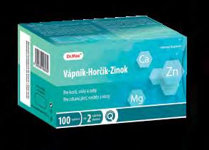 Vitamíny a minerály Vápnik-Horčík-Zinok 100 tbl Vápnik, horčík a zinok prispievajú k udržaniu