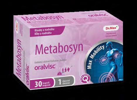 Metabosyn 30 cps Metabosyn je špecializovaný prípravok určený pre kĺby vyžadujúce starostlivosť v súvislosti s nadváhou.
