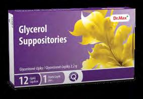 Zápcha Glycerol Suppositories 12 čapíkov Glycerínové čapíky pre dospelých a deti od 12