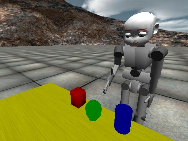 KAPITOLA 3. VIRTUÁLNE PROSTREDIE 29 pohyblivosť... ). Architektúra simulátora zahŕňa 3D model robota a sveta, v ktorom je umiestnený.