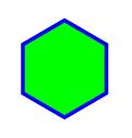 Príklad elementu - polygón <polygon fill="lime" stroke="blue" stroke-width="10" points= 850,75 958, 137.