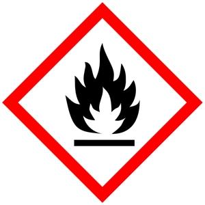 2.2. Prvky označovania Výstražný piktogram Výstražné slovo Nebezpečenstvo 2.3. Výstražné upozornenia H222 Mimoriadne horľavý aerosól. H229 Nádoba je pod tlakom: Pri zahriatí sa môže roztrhnúť.