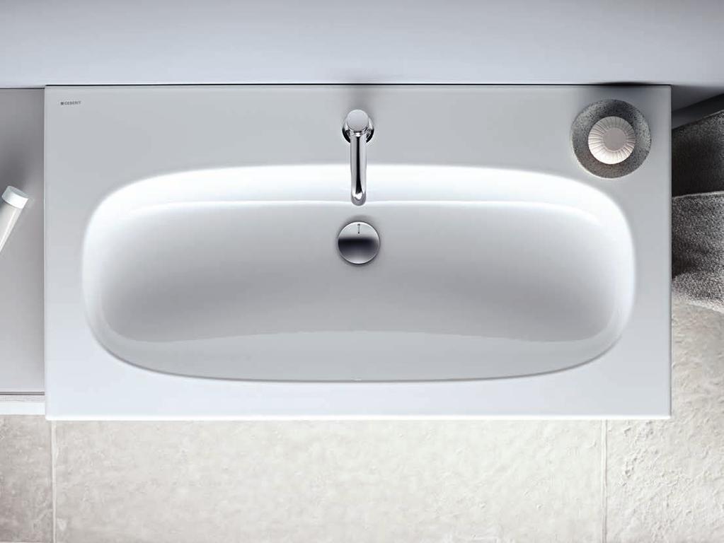 KÚPEĽŇOVÁ SÉRIA GEBERIT ACANTO GEBERIT ACANTO Celá kúpeľňová séria Geberit Acanto kombinuje jasný dizajn s organickými tvarmi a dômyselnými riešeniami detailov, ktoré spĺňajú