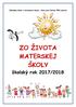 Základná škola s materskou školou, Ulica pod Chočom 550,Lisková ZO ŽIVOTA MATERSKEJ ŠKOLY školský rok 2017/2018